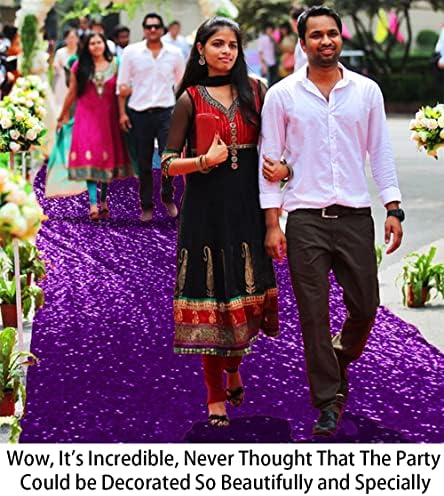 Partisout Royal Purple Sequin Aisle Runner 2ft x 15ft