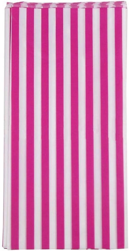 Oocc 2 Pcs Disposable Table Cover Striped Plastic
