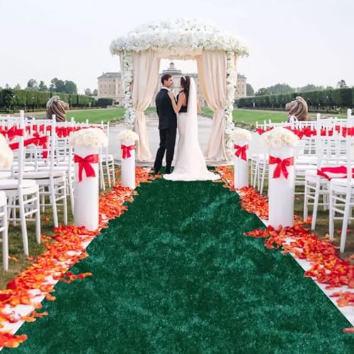 Emerald Green Velvet Aisle Runner 24in x 15ft
