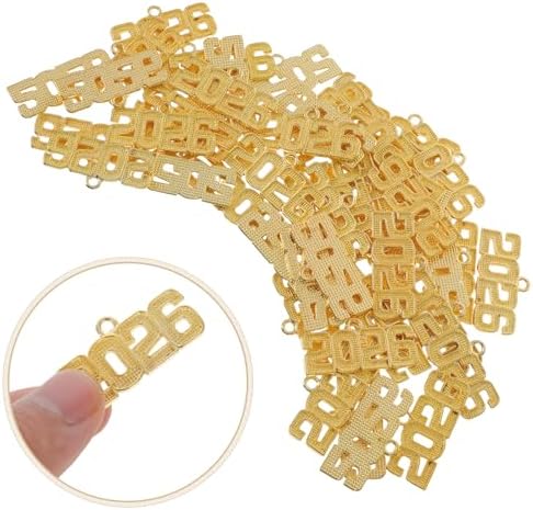 LUOZZY 100pcs Alloy Keychain Charms for DIY Jewelry Graduation Accessories