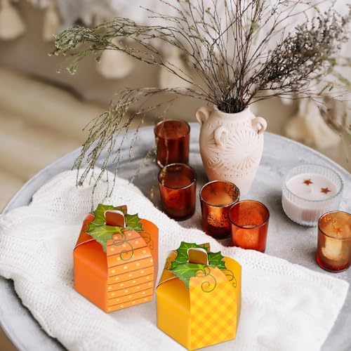 Cholemy 30 Pcs Pumpkin Party Favor Box