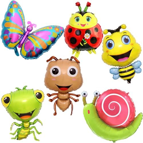 6Pcs Insect Themed Balloons Set for Parties