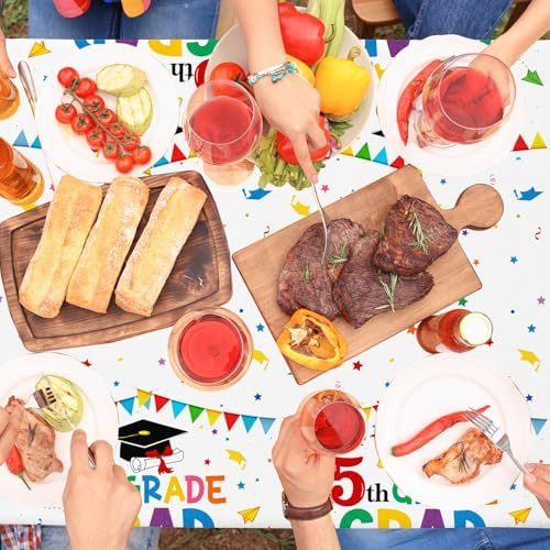 HAKOTI 3PCS 5th Grade Graduation Tablecloth Set
