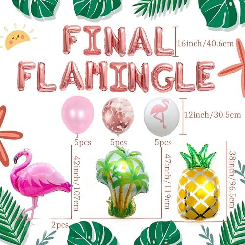 Rose Gold Final Flamingle Balloons Bachelorette Party Decor