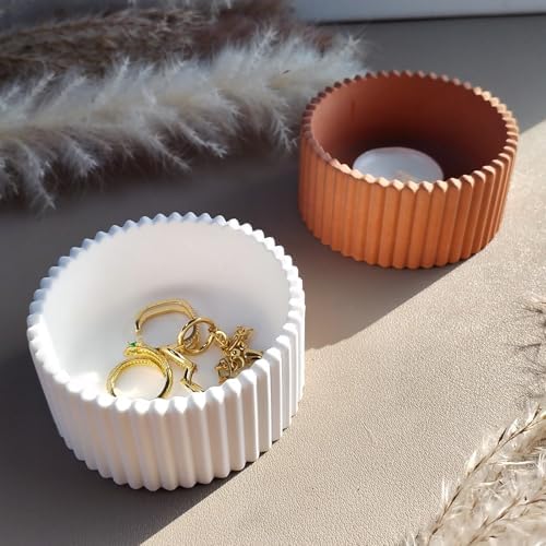 Wehous 2PCS Round Candle Holder Molds for Resin and Silicone Crafts