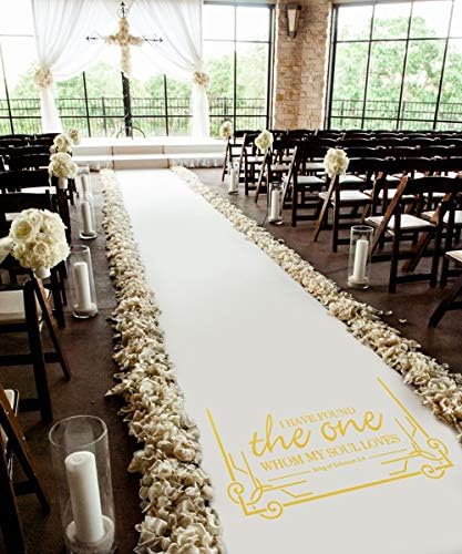 Wedding Aisle Runner 100ft x 3ft Gold Print