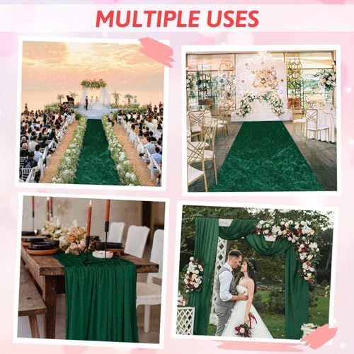 Emerald Green Velvet Aisle Runner 24in x 15ft
