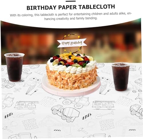 Birthday Coloring Tablecloth for Parties and Celebrations