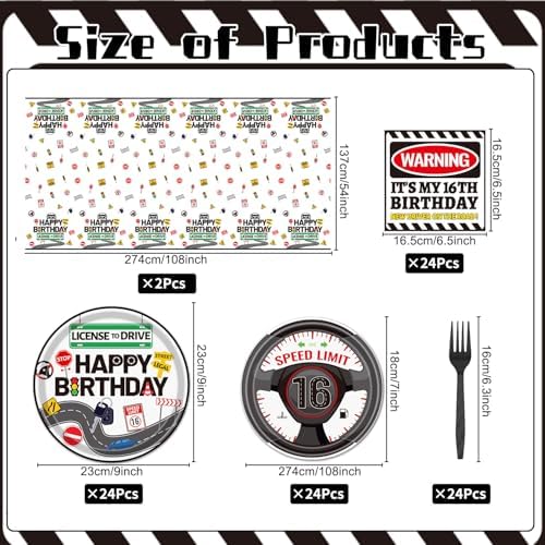 Drivers License 16th Birthday Party Table Set