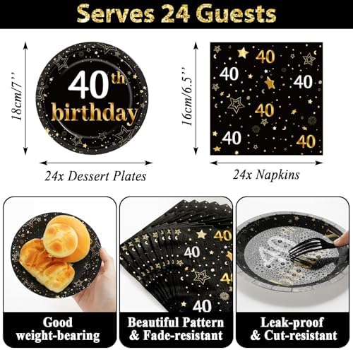 40th Birthday Party Decorations Set for 24 Guests