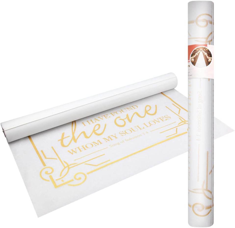 Wedding Aisle Runner 100ft x 3ft Gold Print