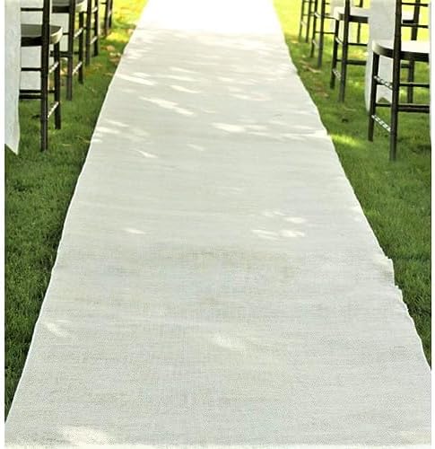 POSHNPRETTY Burlap Wedding Aisle Runner 36x100