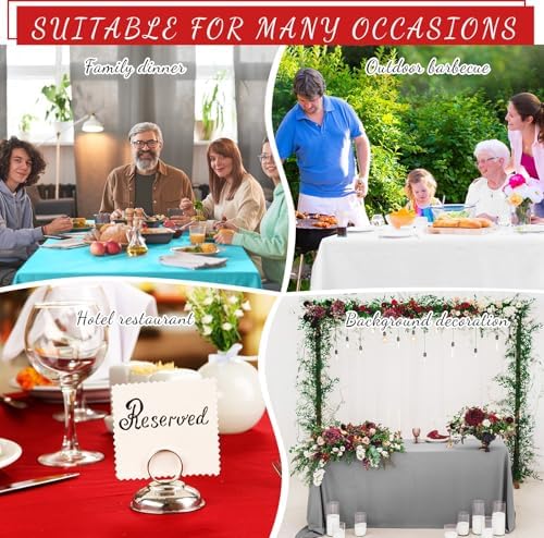 Oudain 68 Pack Disposable Tablecloths 54x72 Rectangle Waterproof for Parties