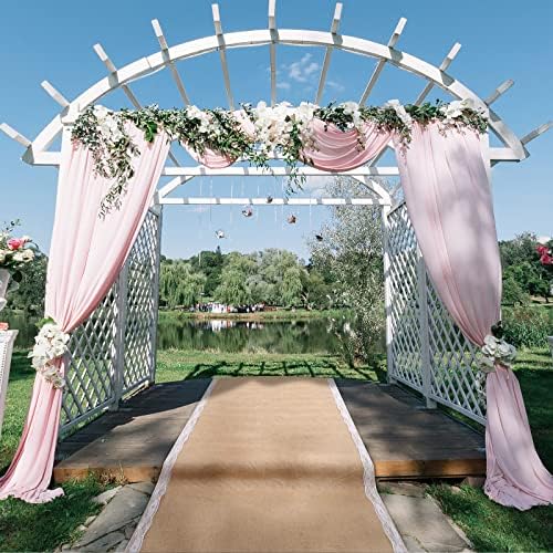 Tudomro Burlap Lace Aisle Runner for Weddings