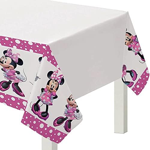 Minnie Mouse Forever Table Cover 54x96 Pink White