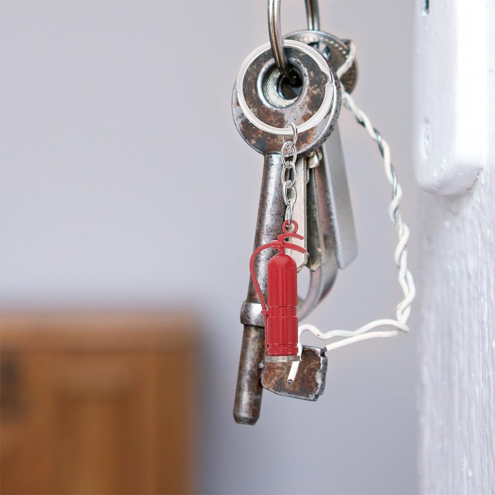LUOZZY 4pcs Firefighter Keychain Decor