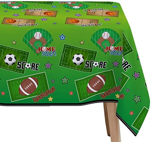 Xigejob Sports Party Tablecloth Set 3 Pack 54x108 Inch