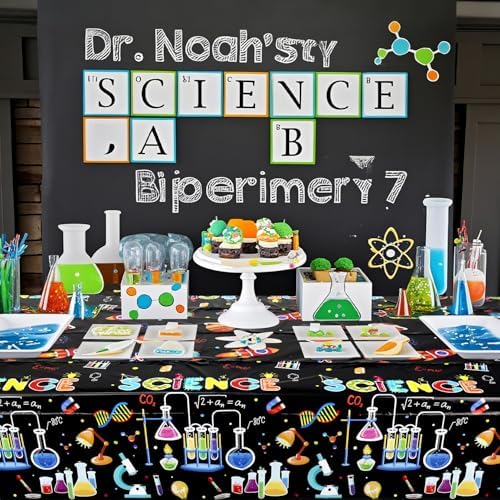 4 Pack Science Party Decorations Table Covers 54x86 Inch