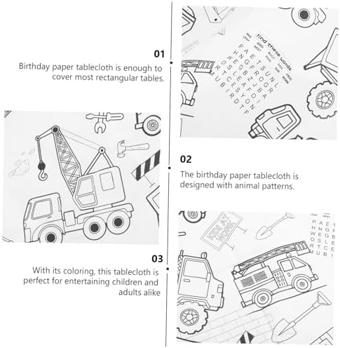 Birthday Coloring Tablecloth for Parties and Celebrations