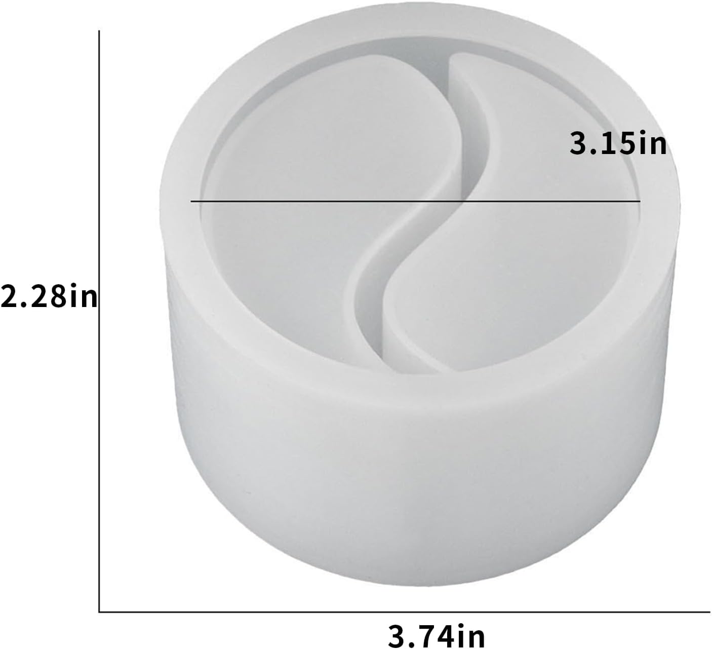Tai Chi Candle Holder Resin Mold in Yin Yang Design