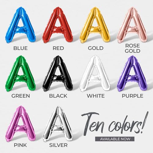 Letter Balloons - Party Animal 16 Inch Foil Mylar Balloons Gold