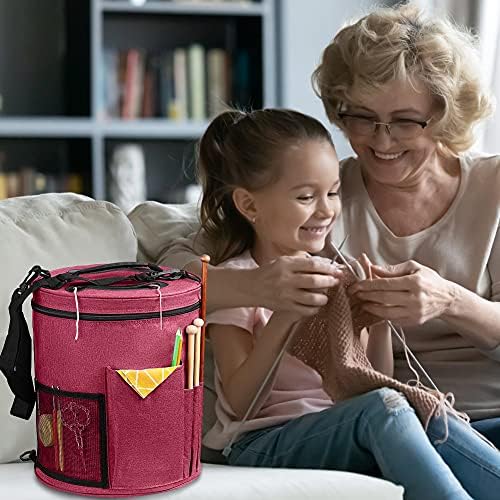 SumDirect Yarn Storage Bag Portable Knitting Tote