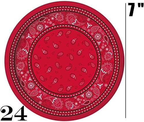 Oojami Serves 24 Red Bandana Party Set