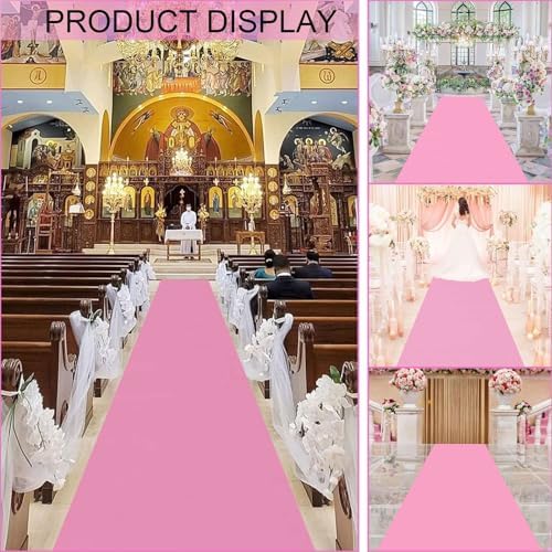 Pink Wedding Aisle Runner Rug 10m 20m Carpet for Events