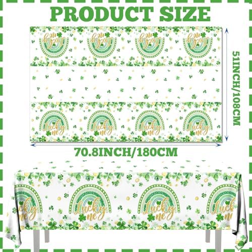 Lucky One Birthday Decorations Tablecloth 3pc Set