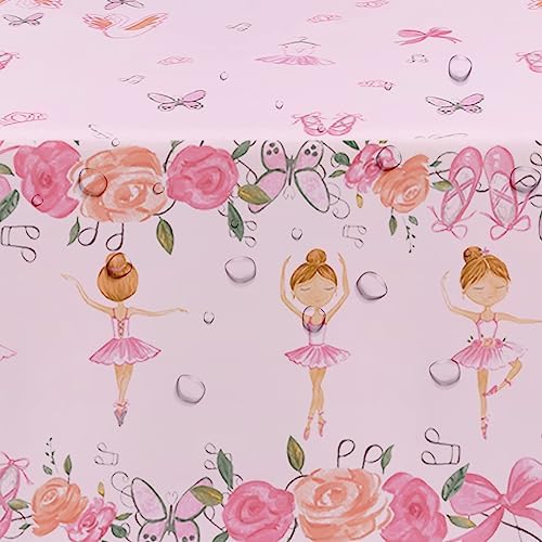 Xigejob Ballerina Party Tablecloth Set 3 Pack 54x108 Inches