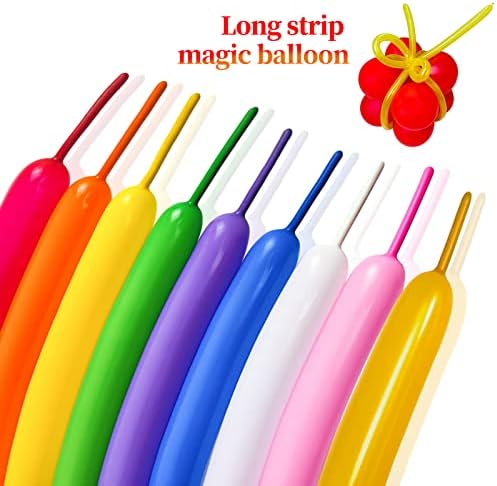 Silver Long Balloons 100pcs for Twisting Animals