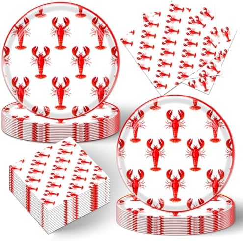 40 Pcs Crawfish Boil Party Supplies Set for 16 Guests
