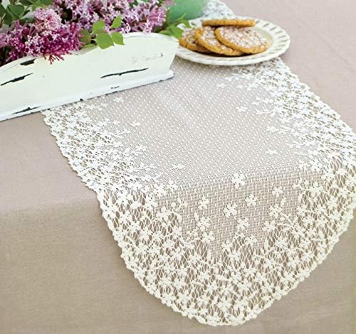 Blossom White Lace Aisle Runner 12x54