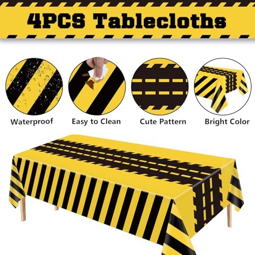 4 Pack Racing Car Theme Tablecloths for Kids Parties