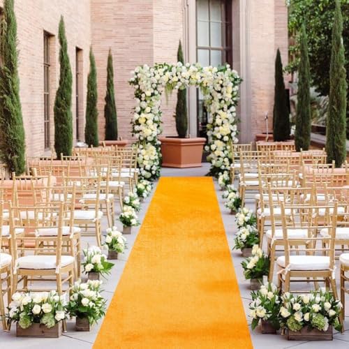 Gold Velvet Aisle Runner 45ftx20ft for Weddings and Parties