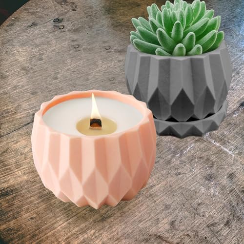 Wehous Silicone Planter Mold Set Diamond Shape