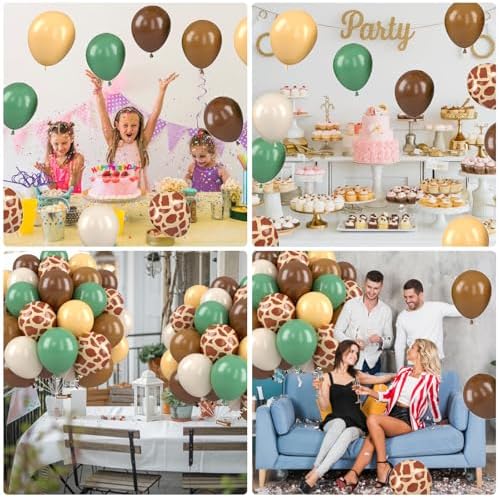 Jungle Balloons 12 Inch Animal Theme Party Decorations