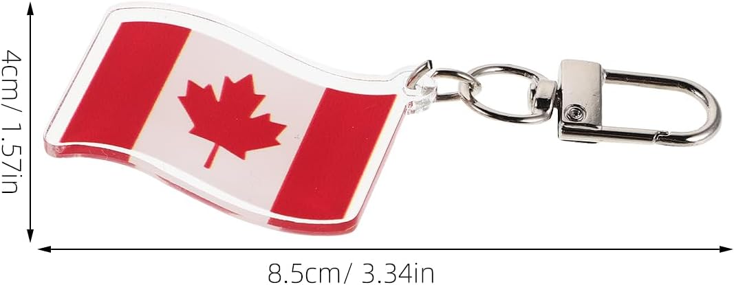 18pcs Canada Flag Keychain Souvenirs for Travelers and Collectors