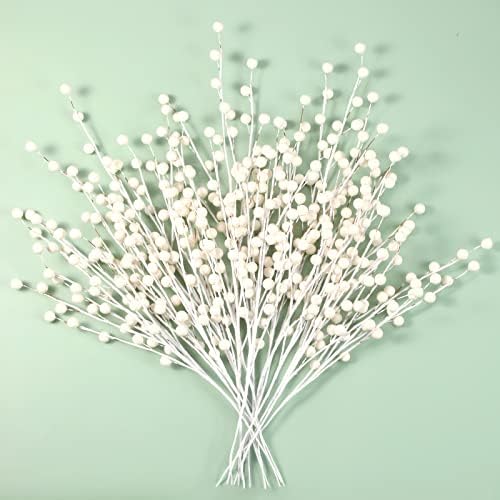 Tatuo 20 Piece Artificial Holly Berry Stem Set