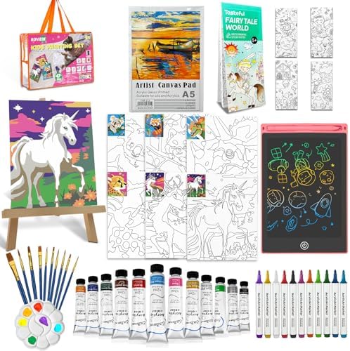 KovieDe 48 Piece Kids Paint Set with Art Supplies