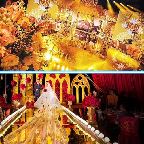 Luxury Wedding Aisle Runner Mirror Carpet Gold 1x10m