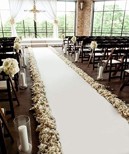 Wedding Aisle Runner 100ft X 3ft White Print