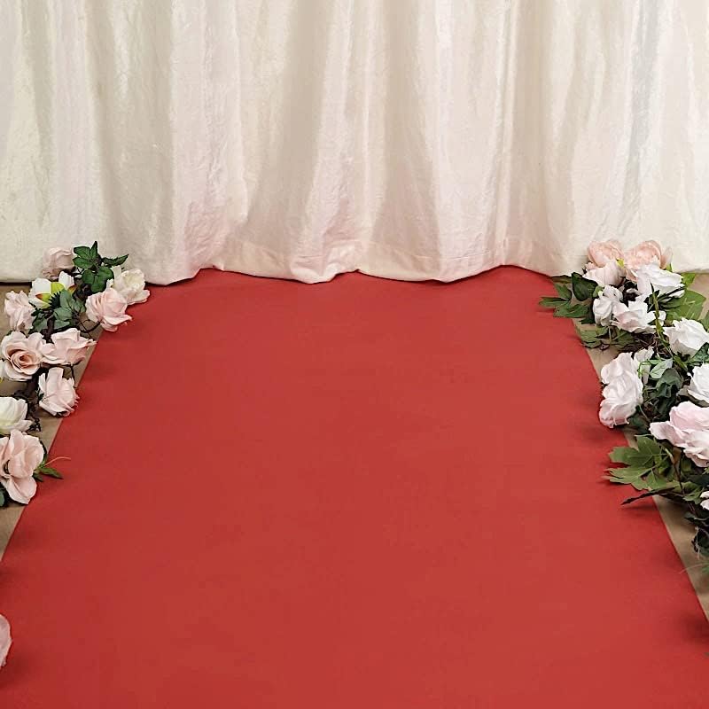 BalsaCircle 100 Feet Red Rayon Aisle Runner for Wedding Events