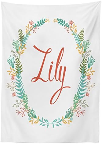 Ambesonne Lily Outdoor Tablecloth 58x84 Multicolor