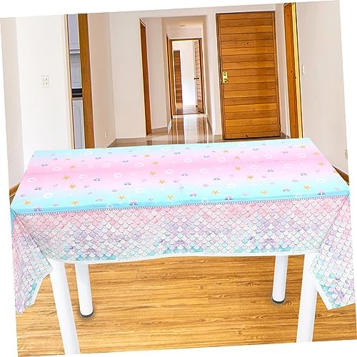 Unomor Mermaid Themed Birthday Tablecloth for Boys and Girls