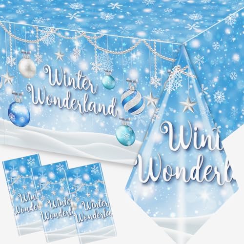 Winter Wonderland Tablecloth Set for Parties and Decorations