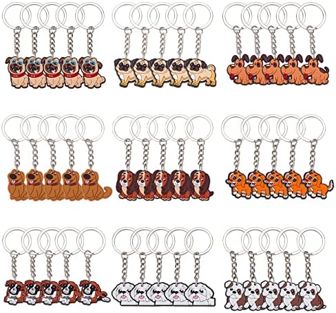 CRASPIRE 8 Style 40Pcs Farm Animal Keychains