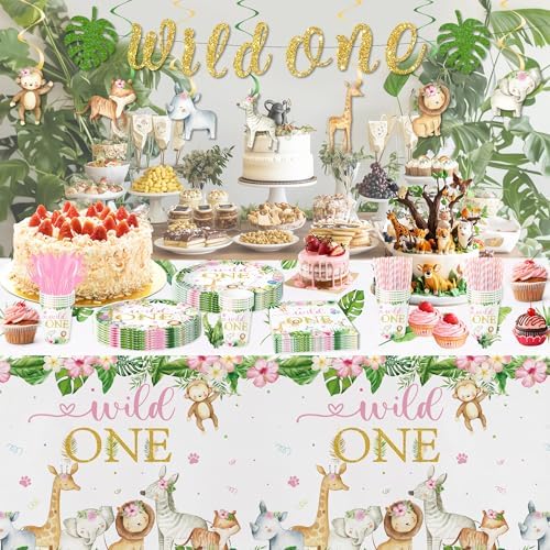 Wild One Birthday Decorations Tablecloth Set