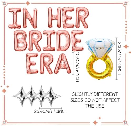 Rose Gold In Her Bride Era Balloon Banner