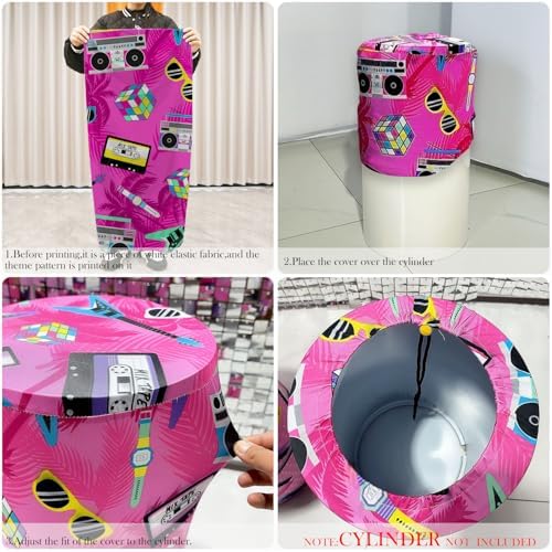 5 Piece Stretch Cylinder Covers for Birthday Party Decor